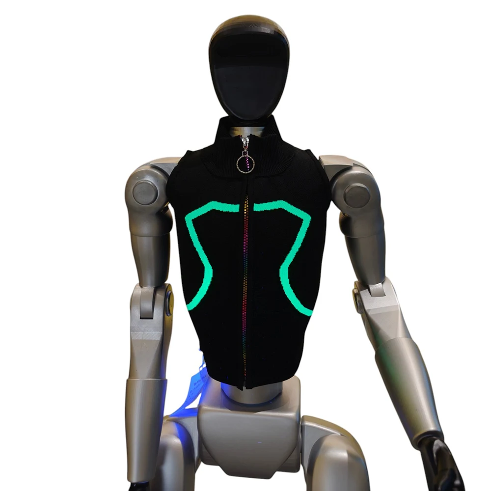 

YLMyself Custom Robot Clothing | Superior Cooling, Black + Yellow Striped Vest, Nylon 75D/2: Nylon Mesh 75D/2 Fluorescent Yarn