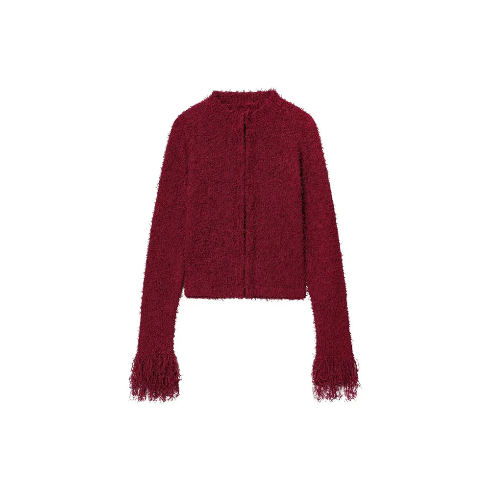 

Осенняя новая женская одежда, модный вязаный жакет с кисточками в европейском и американском стиле