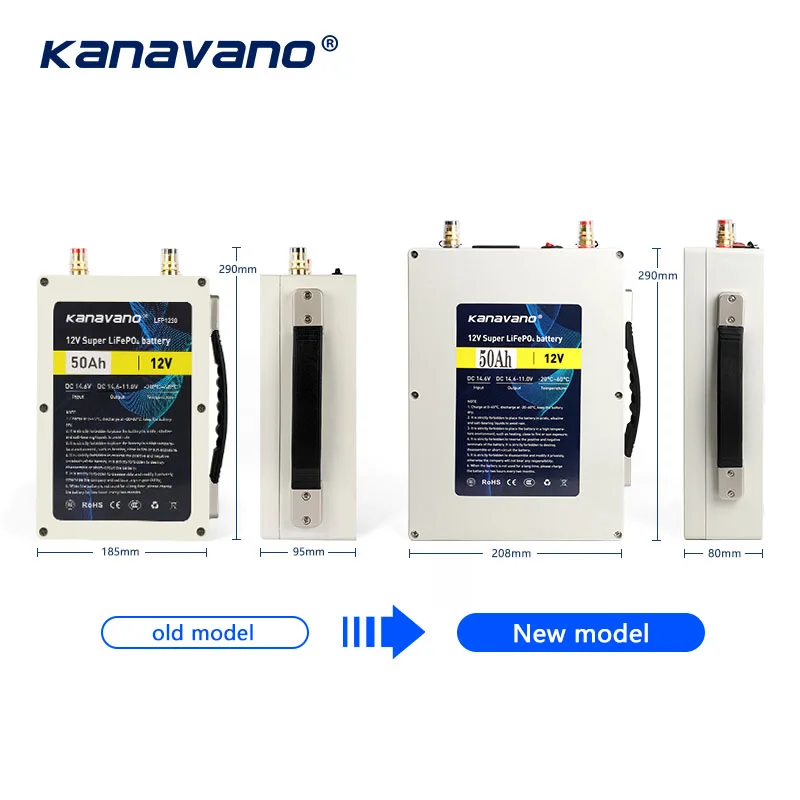 Kanavano 12V 50Ah LiFePO4 akumulator wbudowany 12.8V 50A BMS do golfa zasilanie awaryjne energia słoneczna z USB