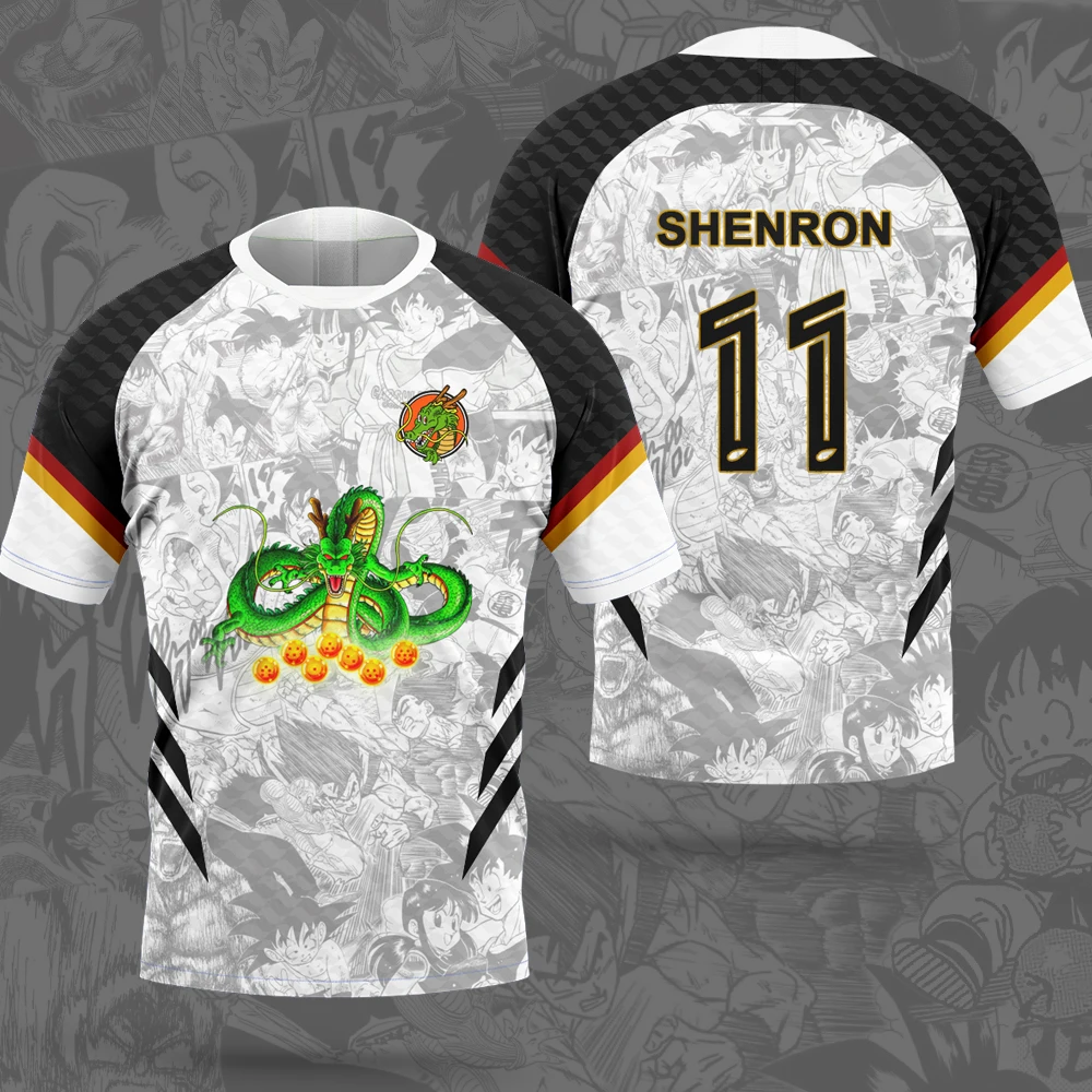 لعبة دراغون بول جوكو فيغيتا كرة القدم للرجال جيرسي صيف 2025 جديد المرأة تي شيرت الكرتون اليابان أنيمي ملابس الأطفال المحملة القمم