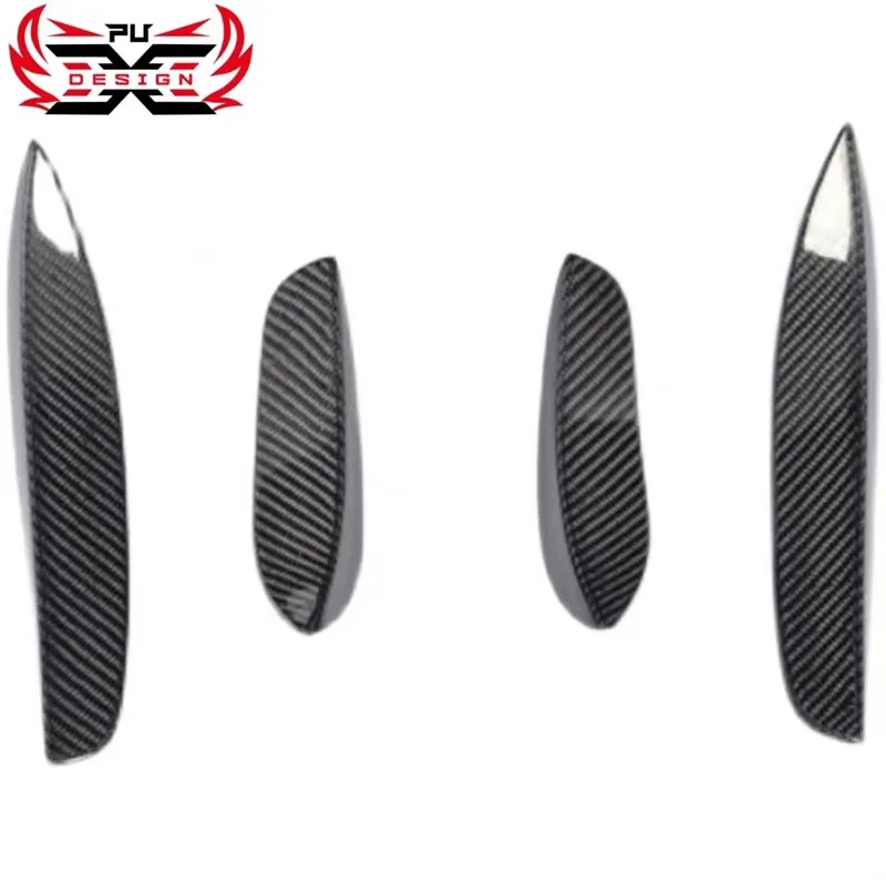 Carbon Fiber Front Bumper Canards For Mercedes Benz C-Class W205 C63 2015-2017