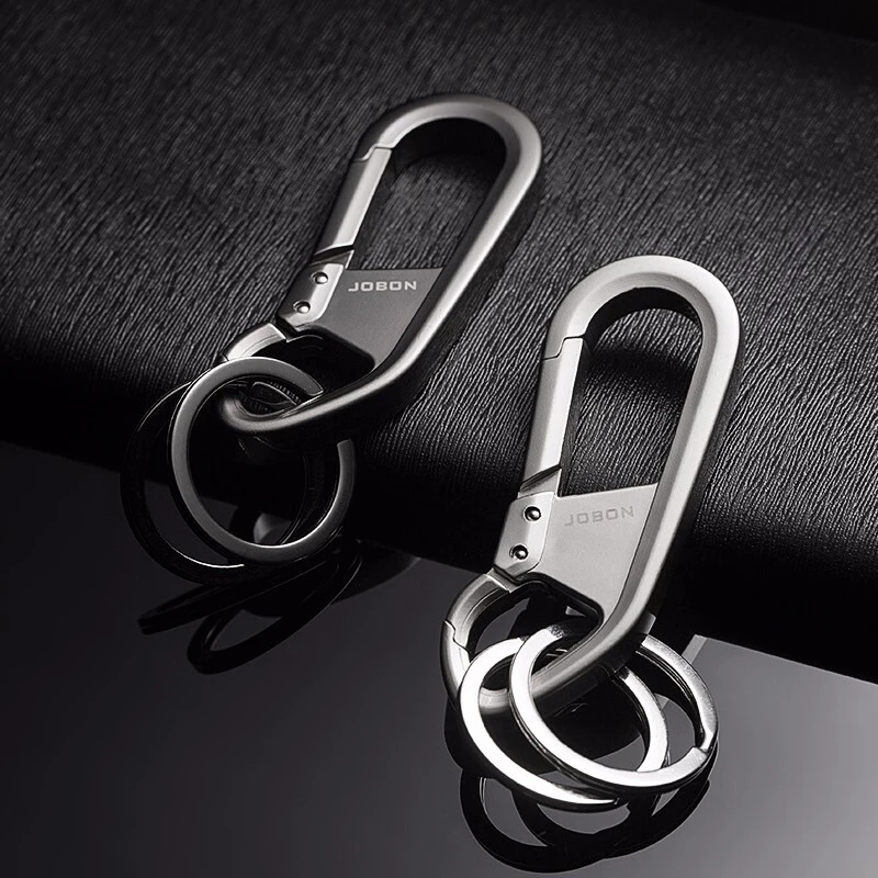 Metal Keychains for Men Key Ring Waist Keyring Hanged Key Holder Fashion Women Keychains with Two Rings Car Accessories