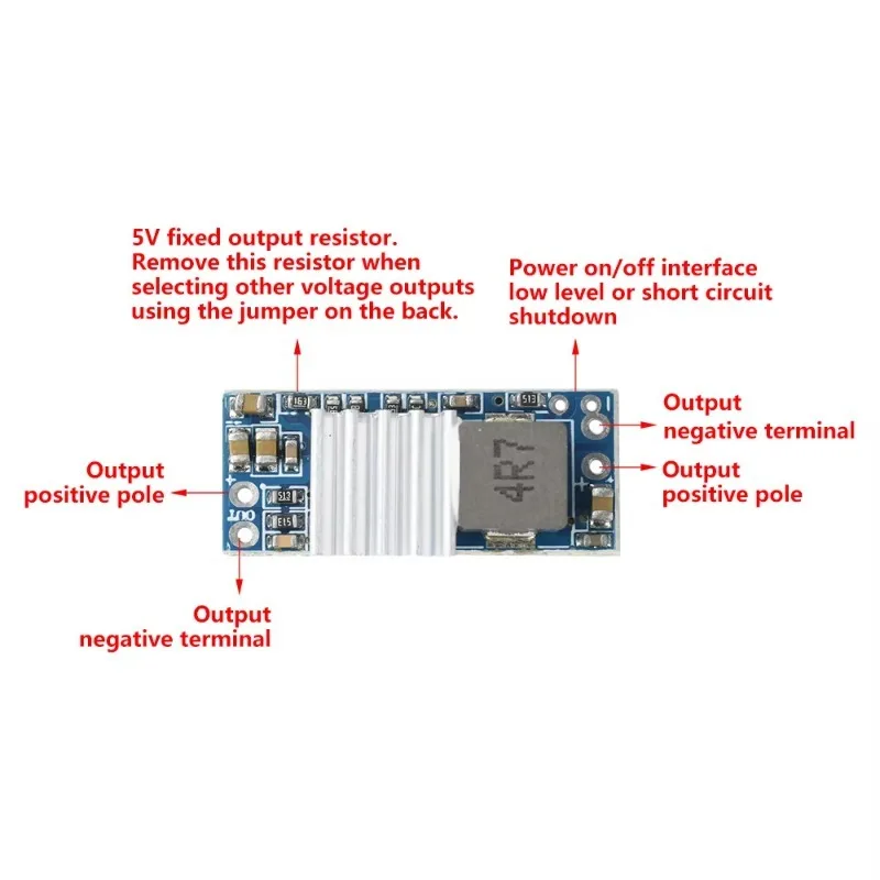 - Buck Boost Module 5A 6A Mini Power Module 3.3V 5V 9V 12V drone model BEC fixed output