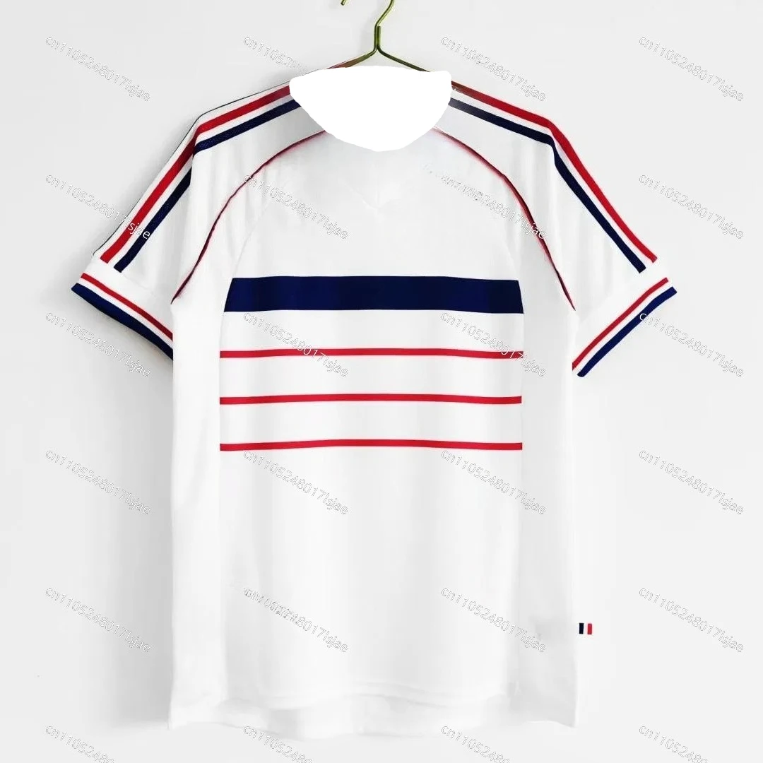 1998 موسم فرنسا بعيدا ريترو لاعب نسخة كرة القدم كرة القدم مروحة الإصدار جيرسي قميص كرة القدم وكرة القدم ثلاثية الأبعاد المطبوعة جيرسي