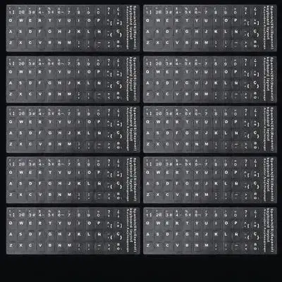 

10pcs Keyboard Laptop 65% Keyboard Labels Dust Resistant Easy Apply Remove Replacement Stickers For Computer Letter