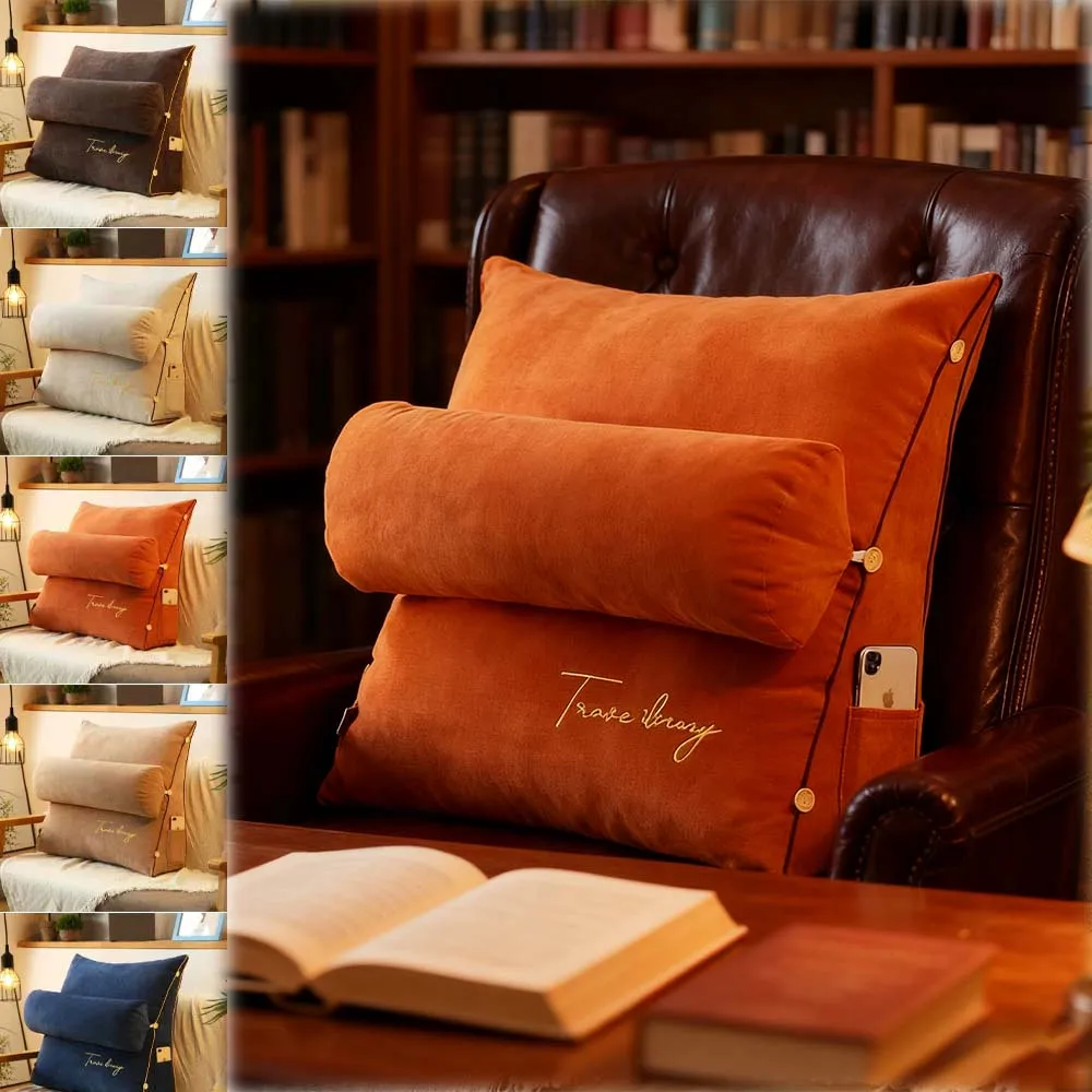 

Office Sofa Bedside Back Cushion Lumbar Triangle Reading Pillow 45x45x20cm for Bed Headboar Home Bed with Neck Pillow 소파쿠션 Cojín