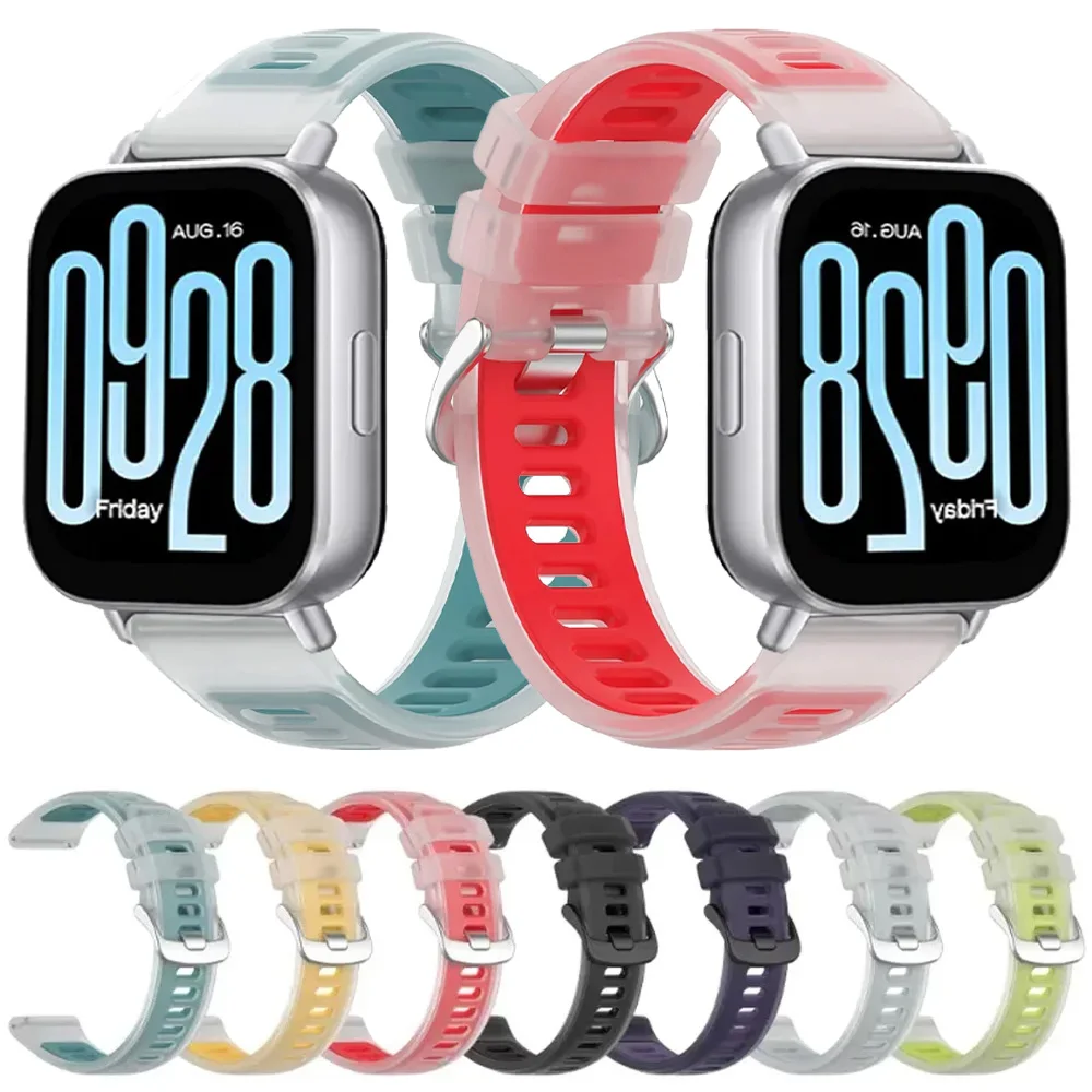 20mm 22mm Jelly Color Silicone Strap For Redmi Watch 5 Active/Lite Semi-transparent Band Garmin Forerunner 70 170 570 970 Venu 4