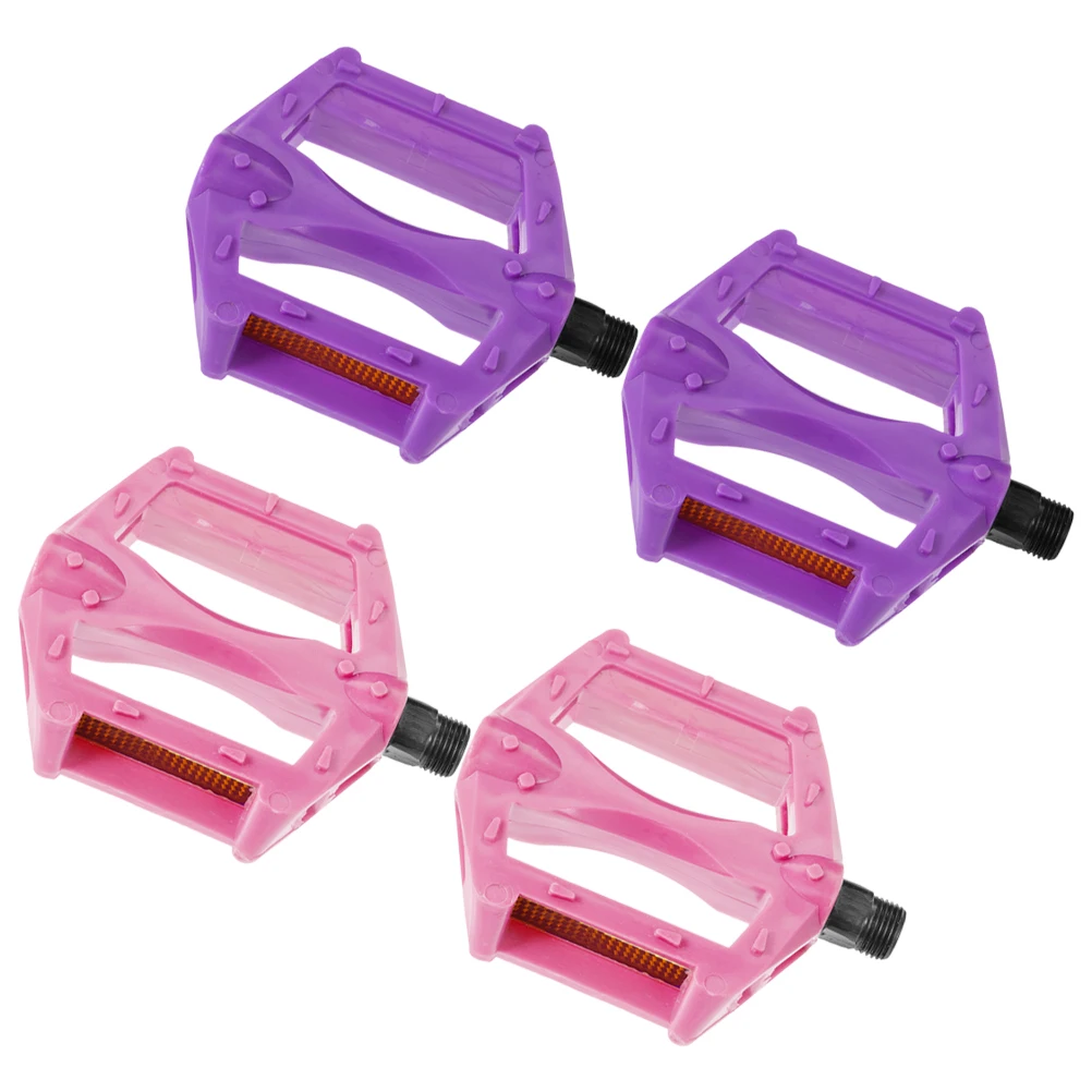 

Children's Mountain Bike Pedals 2 Pairs Anti Skid Lightweight Durable Vibrant Colors Kids Bicycle Parts Road Bike Flat Pedal