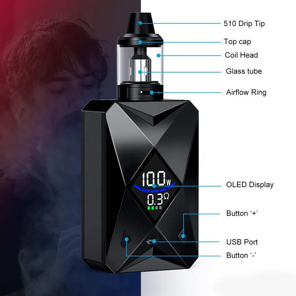 طقم أقلام فيب مع مبخر بخاخ ، سجائر إلكترونية ، فيب أصلي ، بويد إن ، بطارية من ماركة مللي أمبير ، 4 ، M6 ، W ، بوكس مود