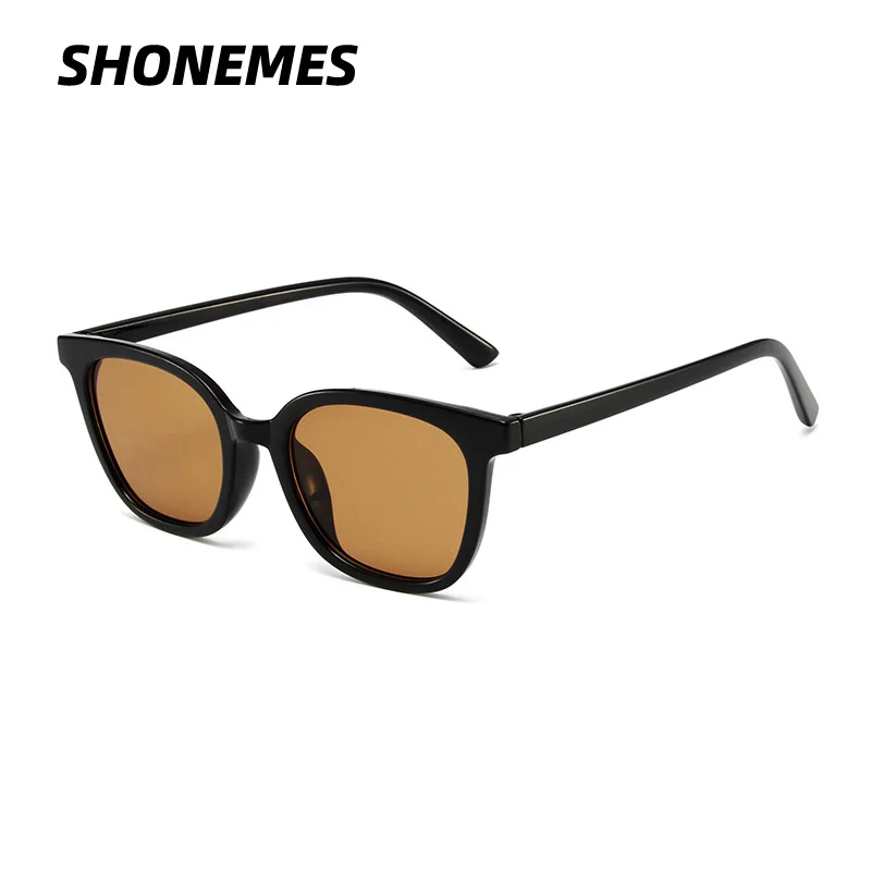 SHONEMES Square Sunglasses Vintage Black Brown Shades Outdoor UV Protective Sun Glasses for Women Men