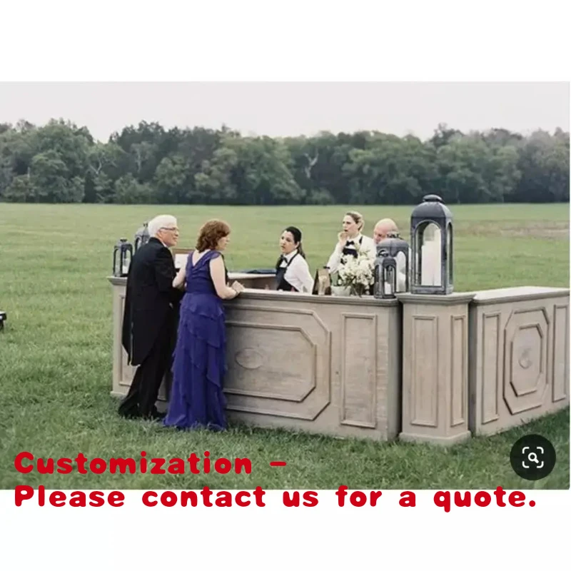 

Customize.Modern Wine Cabinet Furniture Rustic Wooden Vintage Party Rectangle Design Wedding Bar Counter Outdoor Restaurant