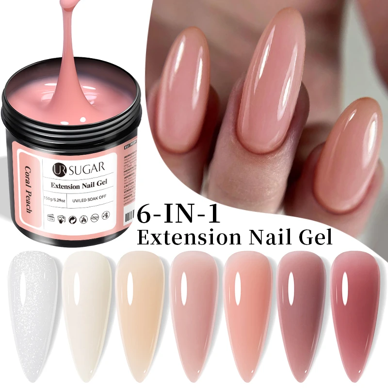 UR SUGAR 150g Functional Nail Gel Polish Semi Permanent Qucik Extension Gel Acrylic Nail Art Soak Off Building UV Gel Manicure