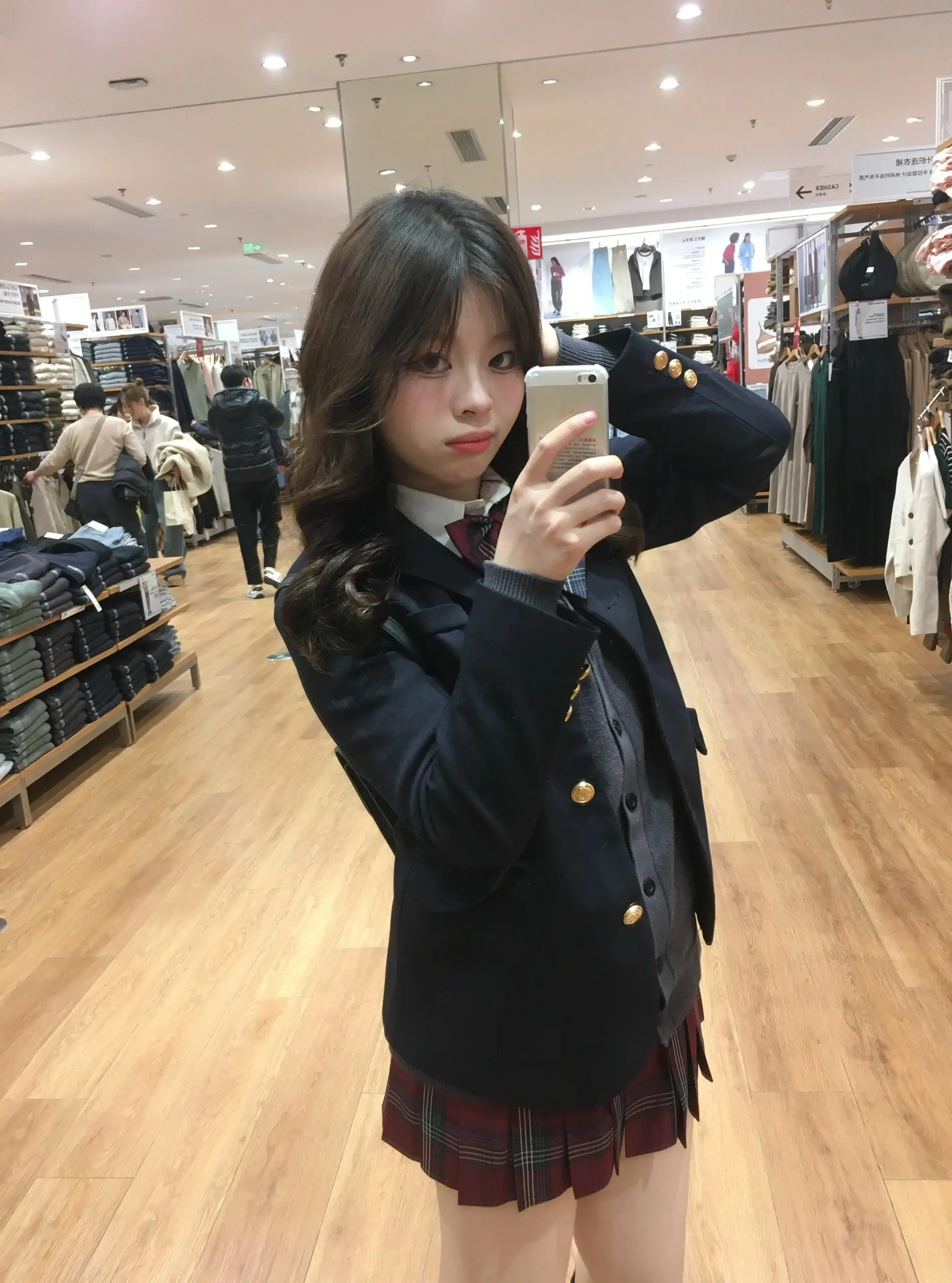 

Японский стиль JK: школьная форма, теплый вязаный свитер с длинным рукавом для женщин, осенне-зимний модный комплект, повседневный, с завышенной талией