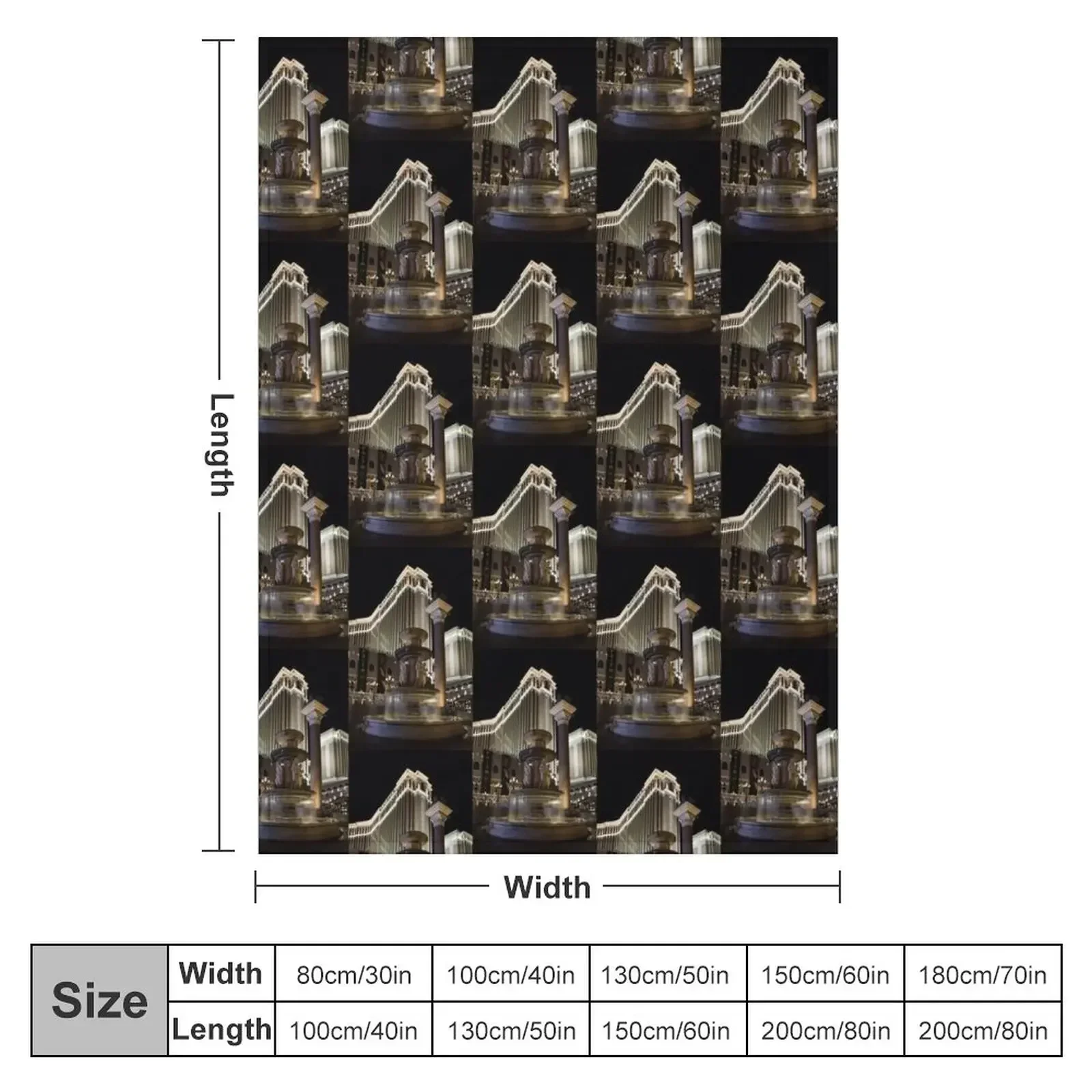 A Night at the Venetian Las Vegas Throw Blanket couch cozy soft plush fuzzy picnic outdoor blanket