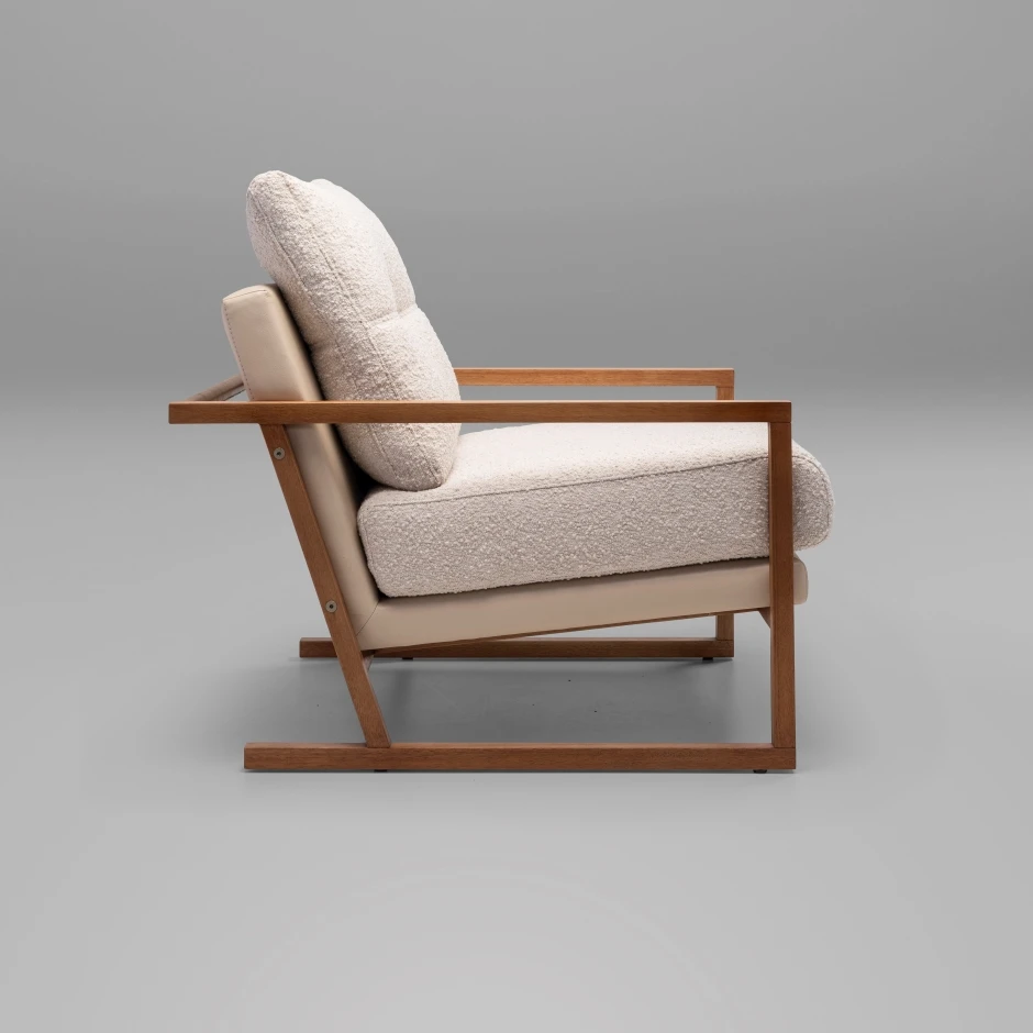 

✗x Medieval Style Solid Wood Fabric Living Room Single Sofa Chair Suitable for B&B Hotel Apartment Bench Simple Leisure Chair*