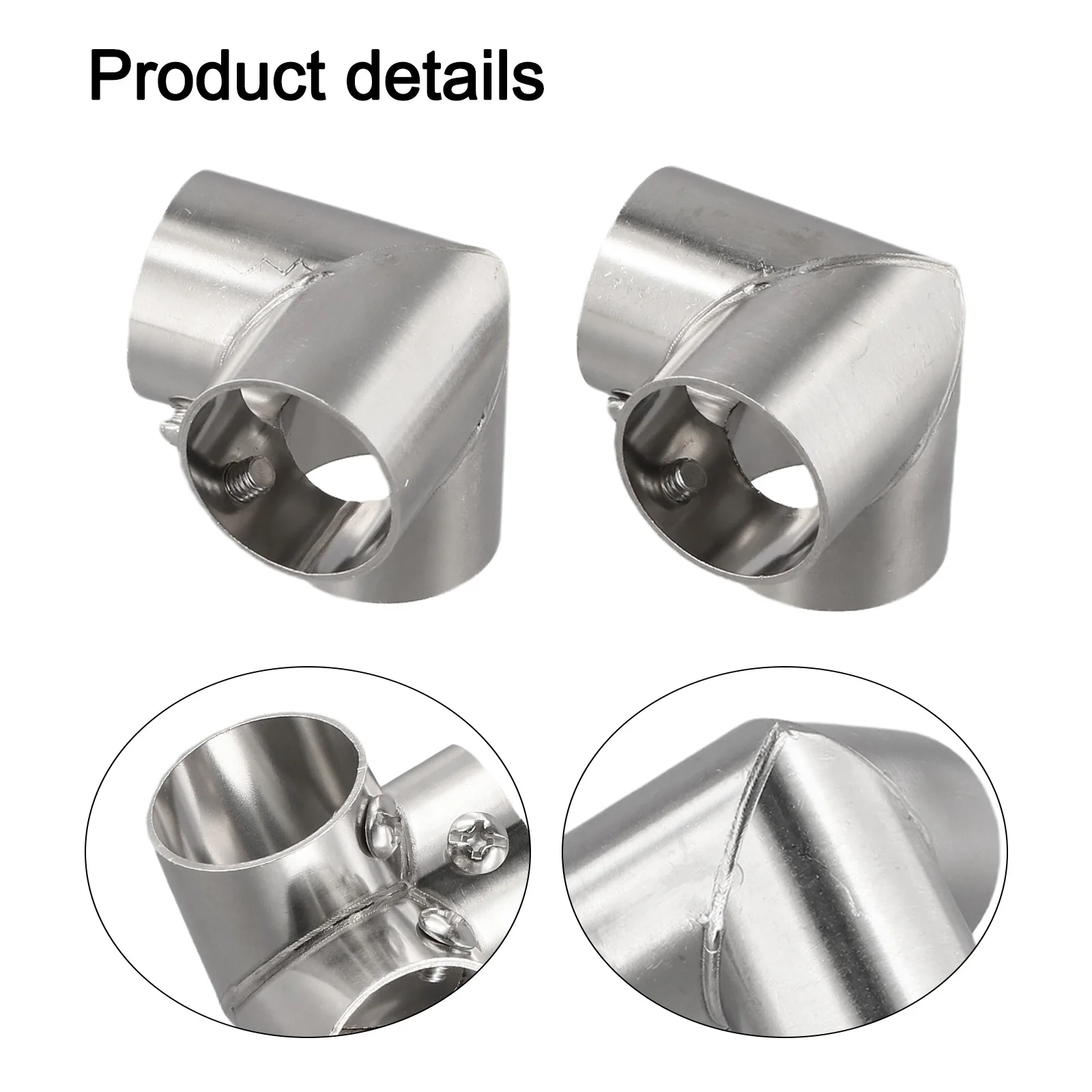 Stainless Steel Clothes Rail Flange Connector with 26mm Inner Diameter for Shelving Furniture and Staging Applications