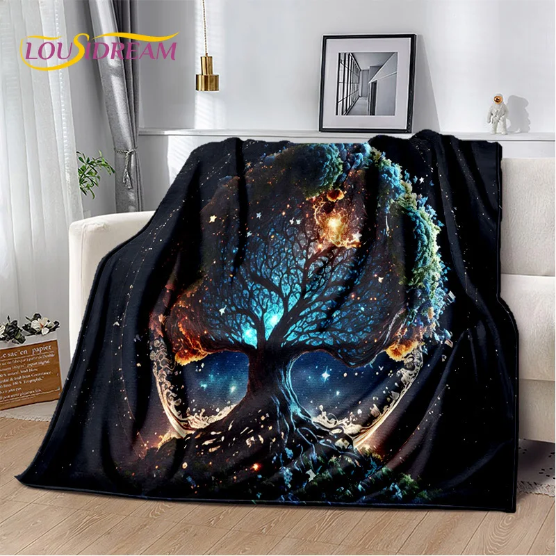 Nature Tree of Life Nordic Mythology Yggdrasil Soft Throw Blanket for Home Bedroom Bed Sofa Picnic Travel Office Gift Cover Kids