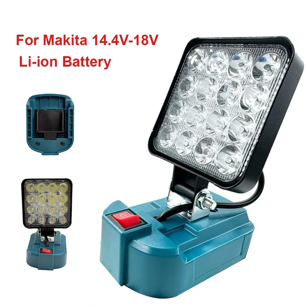 

For Makita Tool Light Adapter LED Working Light For Makita 14.4V/18V Li-on Battery BL1830 BL1430 Converter LED Lamp Camping