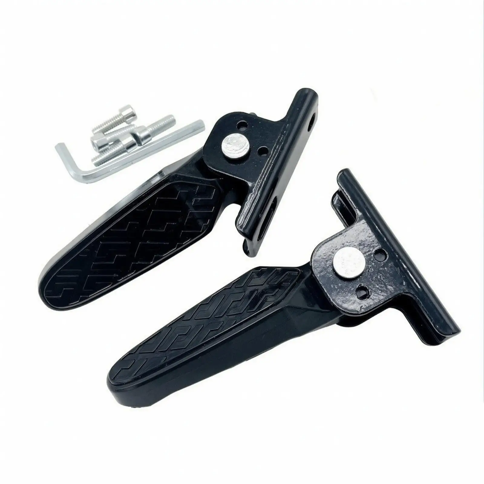 Folding Electric Bicycle Passenger Footrest Metal Rear Foot Peg for E-bike Scooter Non Slip Pedal with Mounting Bracket
