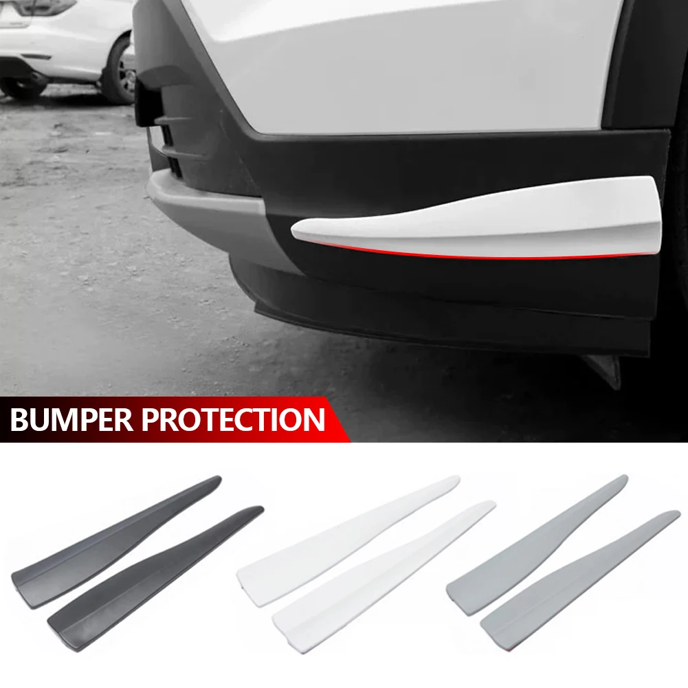 2Pcs Anti-collision Protection Decoration Strip Car Accessories Universal Front Rear Bumper Corner Protector Guard Car