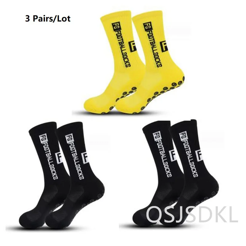 3 Pairs New Men Women Soft Breathable Anti-slip Football Socks Running Soccer Basketball Cycling Sports Grip Socks