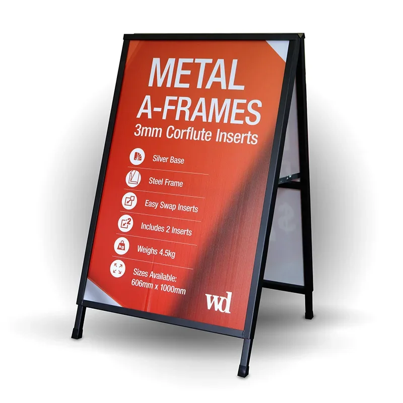 Double side A frame sign stand