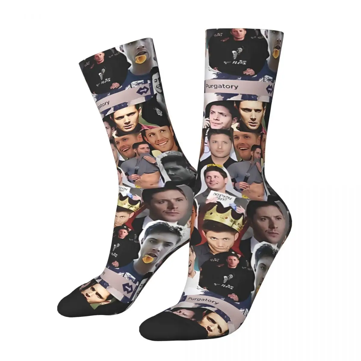 Vintage adam Ackles Collage calzini da uomo Unisex novità modello stampato Happy Crew Sock Gift