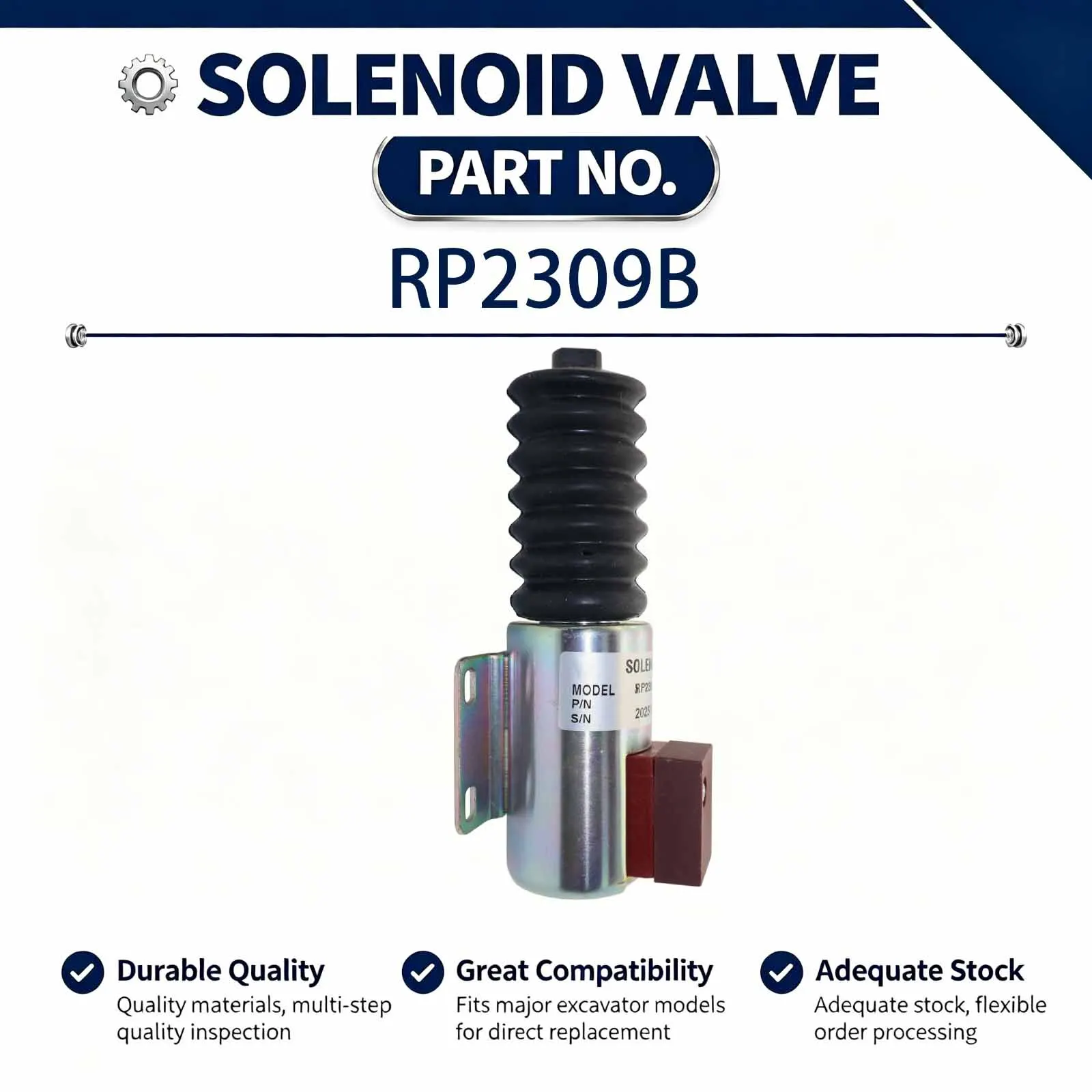New 12V Cut Off Solenoid Stop Solenoid Shutoff Solenoid RP2310B Compatible for Murphy 3 Terminals