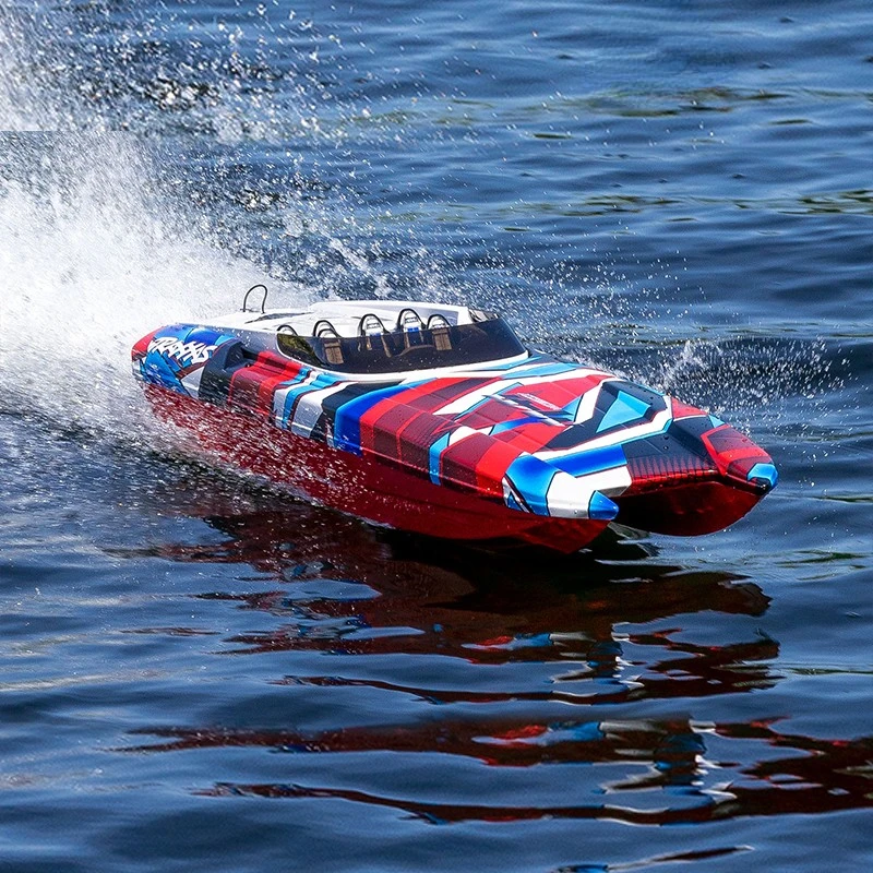 Barco a Control remoto M41 Catamaran, lancha rápida de alta velocidad, cuerpo ancho, TSM TQI con Bluetooth