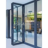 Energy Efficient Double Glazed Aluminium Bifold Door French Windows Hinged Sliding Stacking Glass Doors For Home  Commercial Use 6