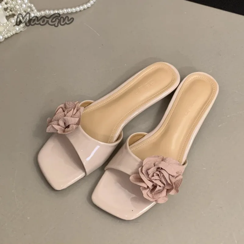 

Летняя обувь с открытым носком, женские тапочки с цветочным принтом, модные женские уличные лаконичные шлепанцы для пляжного отдыха, Sandalias De Mujer, размер 35,