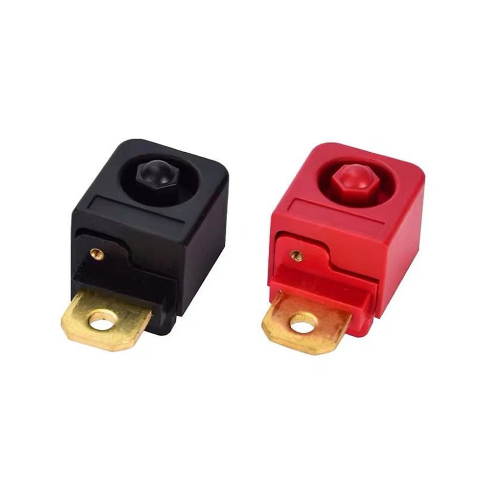 2Pcs 300A True Copper Connectors Terminals Binding Post Inverter Terminal Amplifier Power Resistant Electrical Parts Red Black