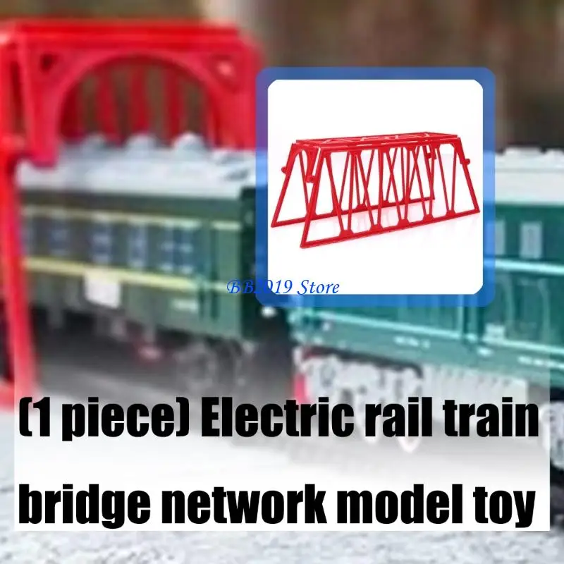 Q0KB Elektrische spoorbrug voor kinderen, creatief spoorgebouw STEM-leren