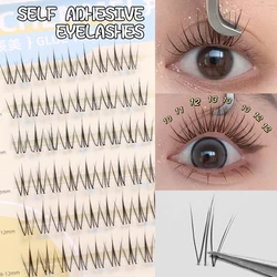 6 Rows False Eyelashes Clusters Manga Individual Lashes Extension Natural Wispy Self-adhesive Cluster Segmented Eyelashes Makeup