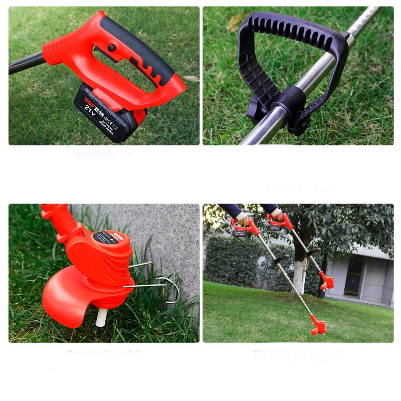 新しいリチウム電池芝刈り機小型家庭用芝刈り機ハンドヘルド電動芝刈り機ガーデントリマー充電式芝刈り機