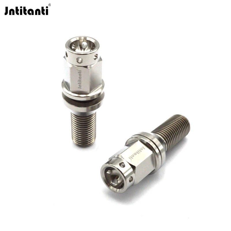 

Jntitanti Extended 6 Holes 17mm Hex Head Floating Cone Seat Gr.5 Titanium Wheel Bolt M14x1.25 for European Cars Wheel Locking