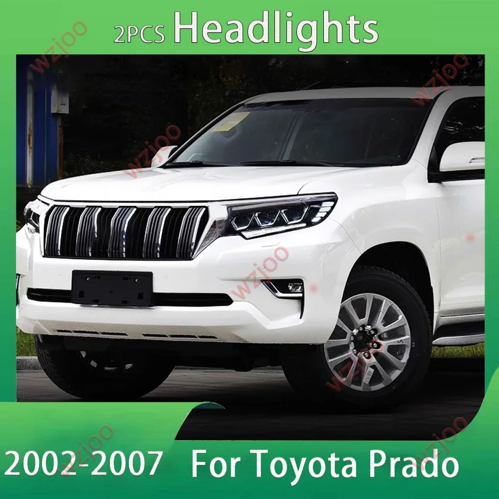 Cars Accessory For Toyota Prado 2018-2020 LAND CRUISER LC150 HeadLamp LED Bi Xenon Bulb Fog Lights Tuning Car taillights