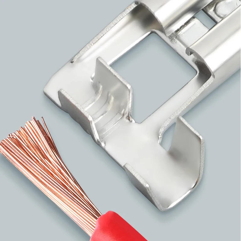 100Pcs/Lot Flag Spade Female Quick Disconnects 2.8/4.8/6.3mm Gauge Silver Flag Electrical Crimp Terminals Connector