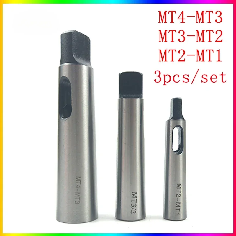 3pcs/set Morse taper bush mt2-mt1 mt3-mt2 mt4-mt3 taper joint taper sleeve for Morse shank Morse bush drill chuck