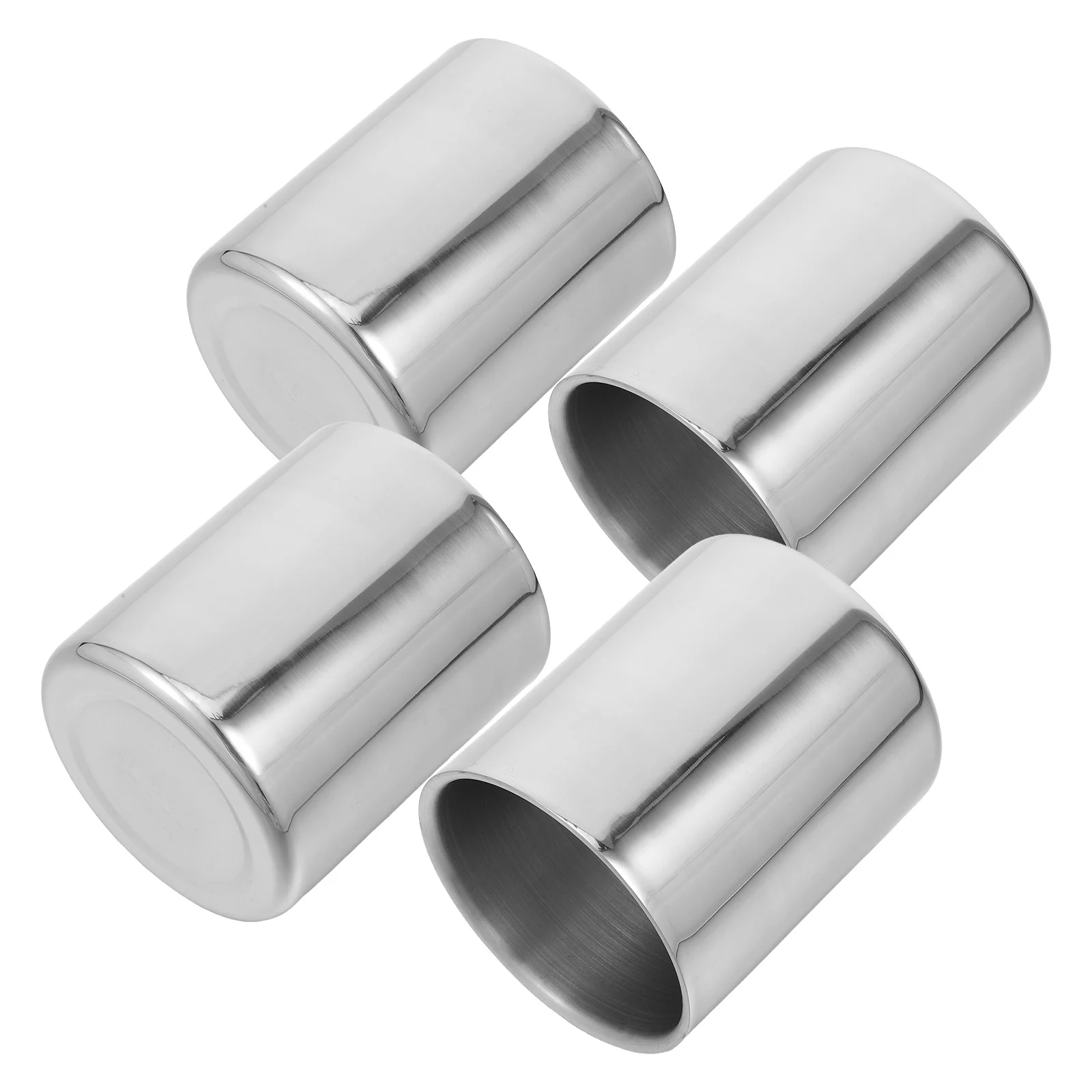 

4Pcs Stainless Steel Cups Double Wall Vacuum Insulated Tumblers 200Ml Metal Drinking Glasses for Hot and Cold Drinks Reusable