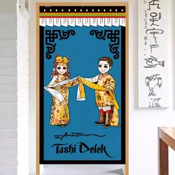 Tibetan Fabric Curtain for Living Room, Bedroom Room Partition Curtain, Background Cloth Window Shades for Home