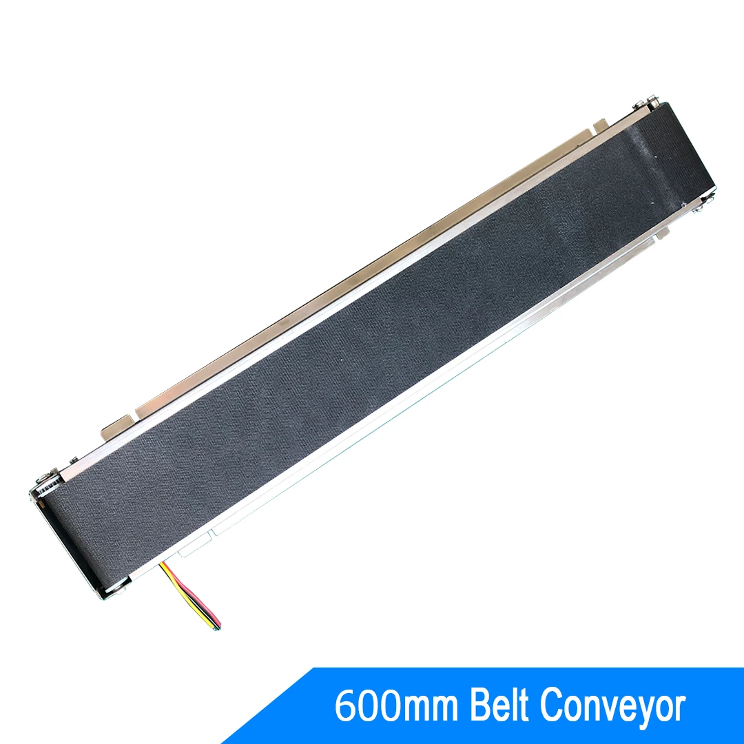 600mm Stainless Steel Belt Conveyor Width 110mm 24V Vending Machine Cargo Transfer 50mm/s