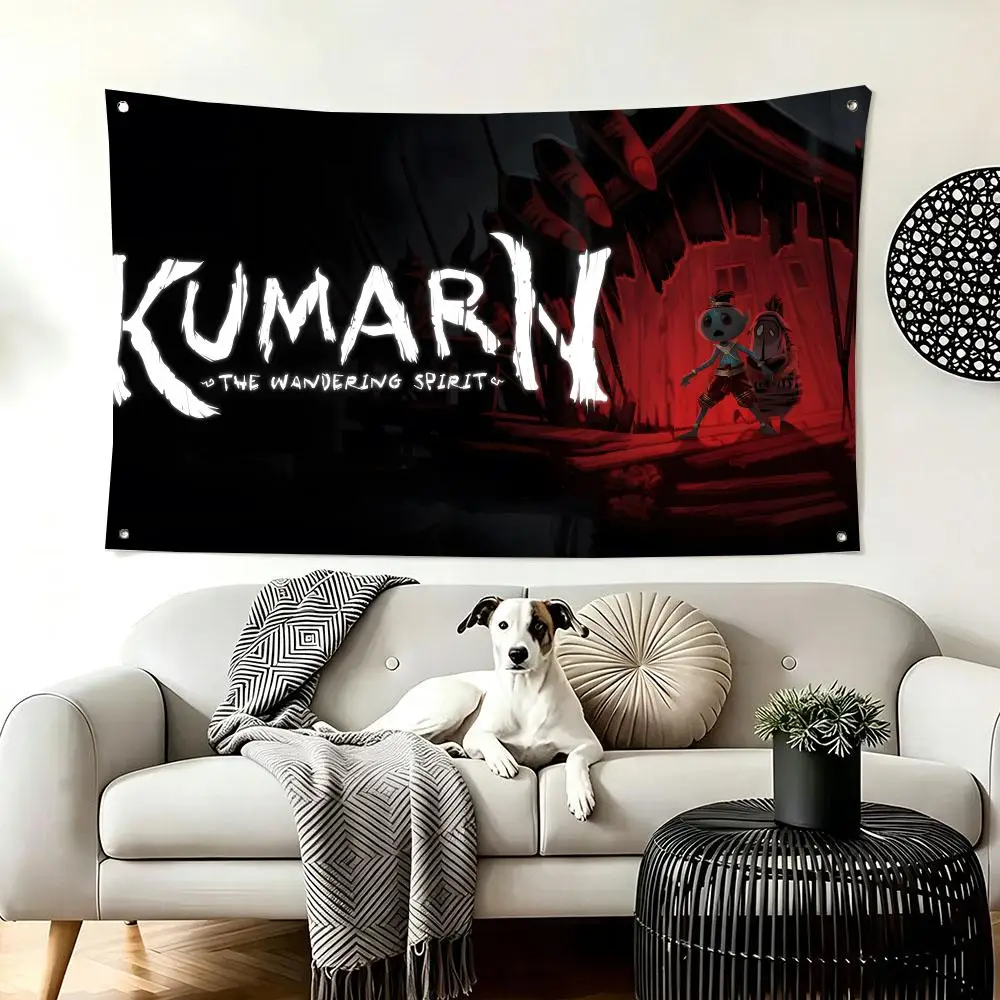 Horror Game K-Kumarn The Wandering Spirit Flags  For Living Room Home Dorm Decor Wall Outdoor Camping Party Banner Gifts