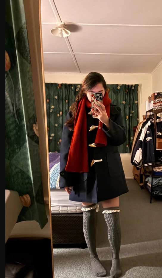 Chaqueta de lana Harajuku suave para niña, abrigos cálidos con parches de letras Retro, bolsillos grandes, hebilla de capó, Abrigo grueso de Tweed de algodón con capucha, 2026