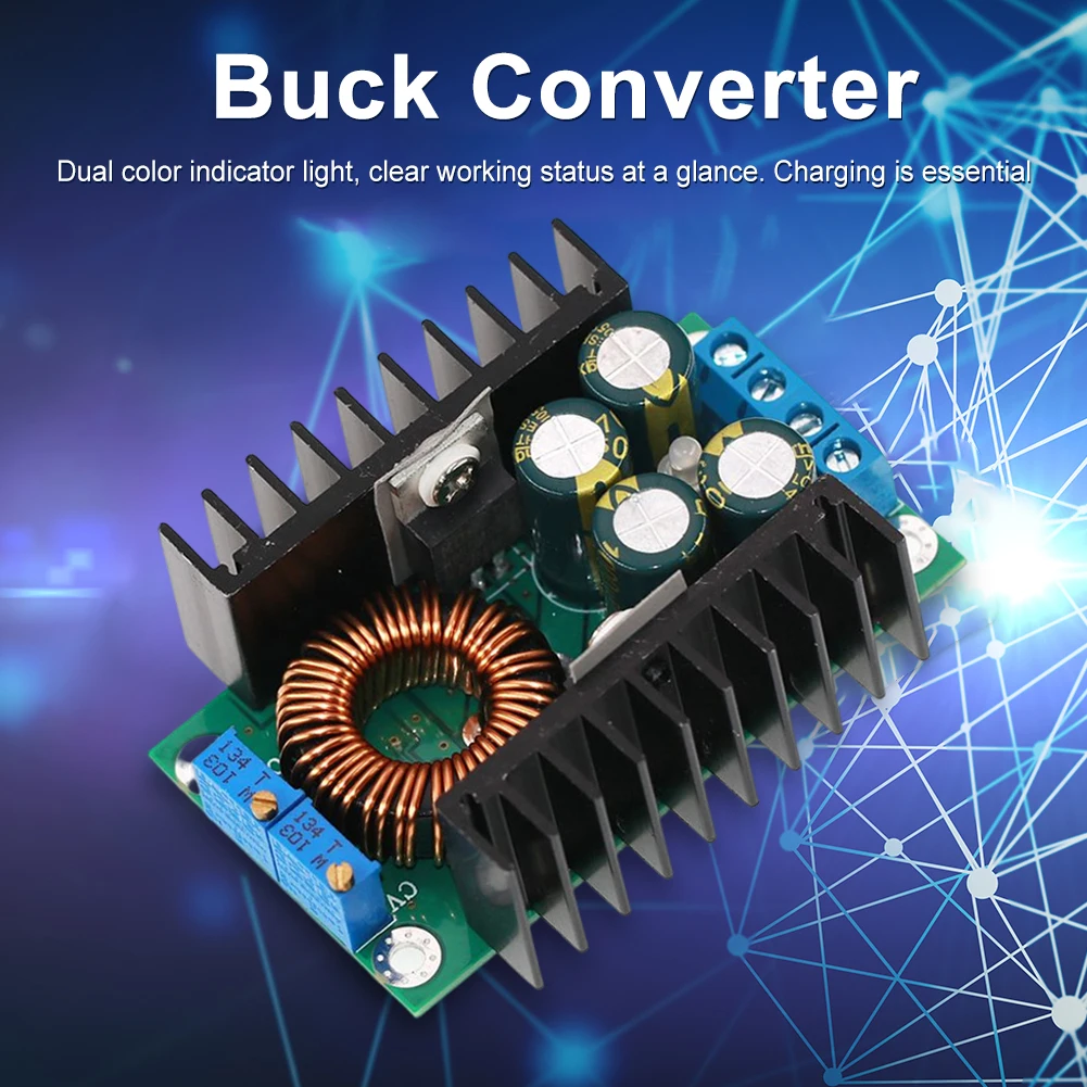 300 W DC-DC Step Down Buck Converter 5–40 V auf 1,2–35 V max. 12 A Step Down Converter Board LED-Treiber Kurzschlussschutz