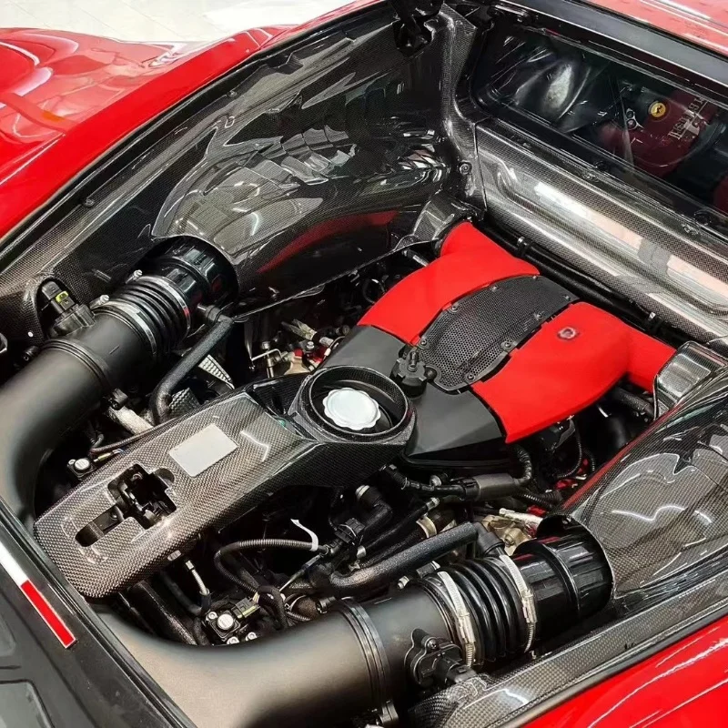 

High Pressure Process Dry Carbon Fiber Engine Hood Suitable for Ferrari F8