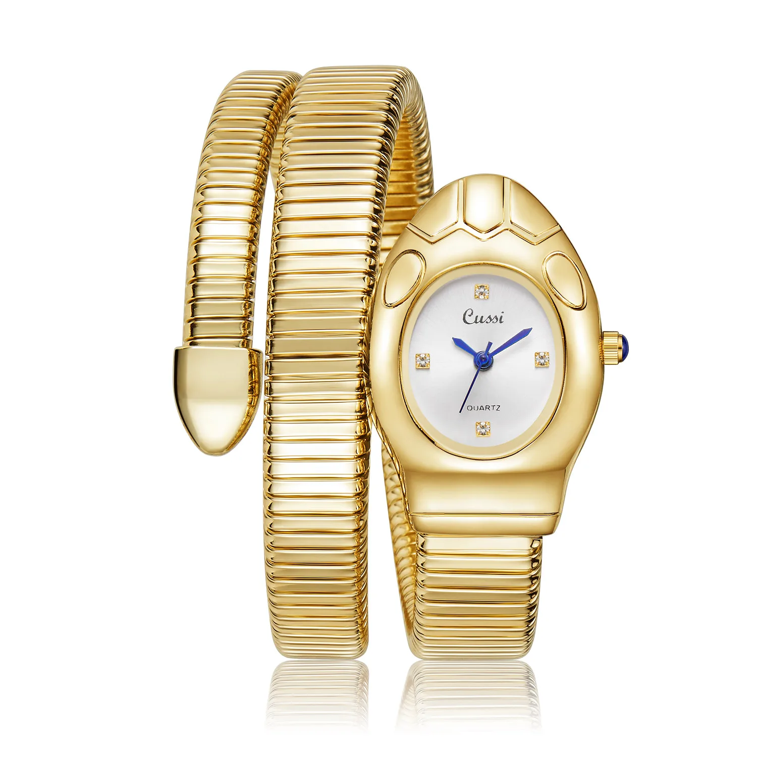 

Hot Sale Snake Watch for Women Luxury Stainless Steel Quartz Wristwatch Fashion Lady Dress Jewelry Relogio Feminino