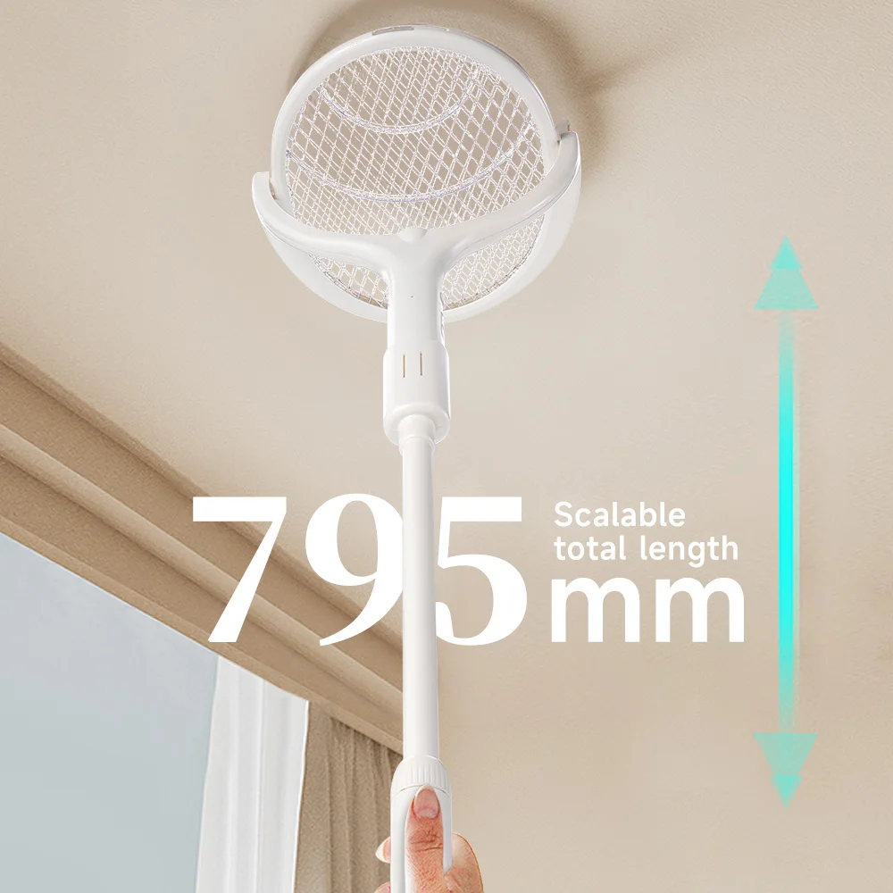 5In1 3500V Mosquito Killer Lamp 90 Degree Rotatable Multifunction Angle Electric Bug Zapper USB Rechargeable Mosquito Swatter