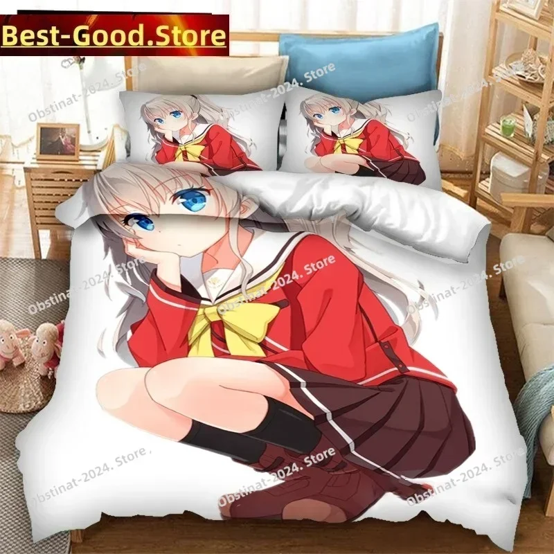 3D Anime Kawaii Girls Nao Tomori Bedding Set Printed single Comforter Quilt Duvet Cover Pillow Case 3 Pieces Set Kids Adult Size