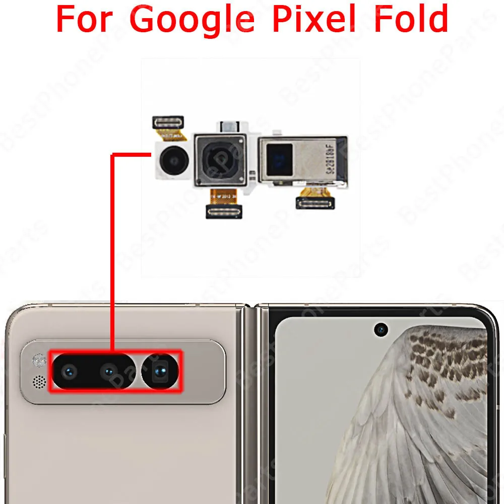 Front Rear Camera For Google Pixel 6 Pro 6a 7 7a Fold Back View Selfie Camera Module Facing Flex Cable Replacement Spare Parts